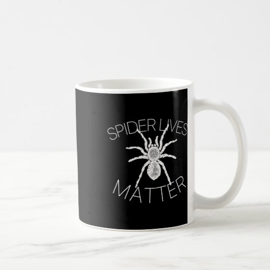 Spider Lives Problem虫おもしろいミームTシャツ コーヒーマグカップ (右)
