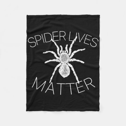 Spider Lives Problem虫おもしろいミームTシャツ フリースブランケット (正面)