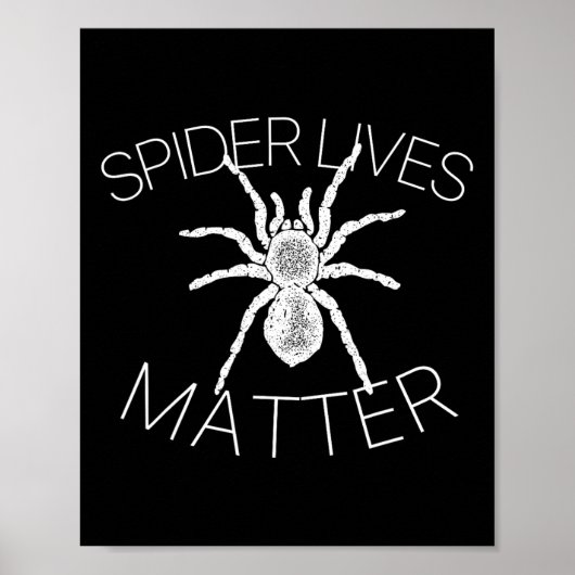 Spider Lives Problem虫おもしろいミームTシャツ ポスター (正面)