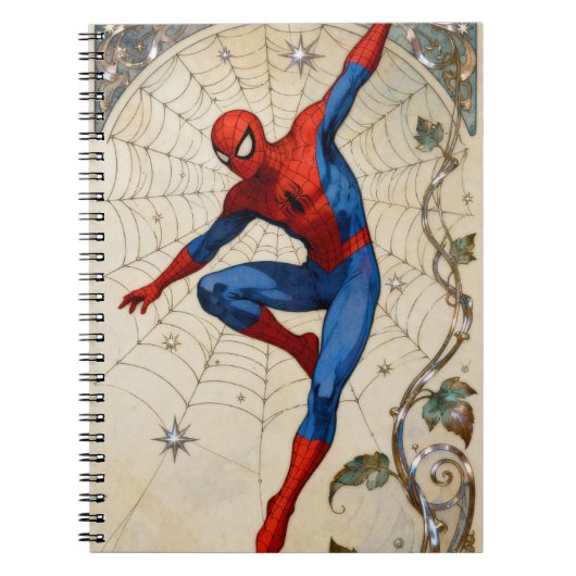 Spider Man Art Nouveau ノートブック (正面)
