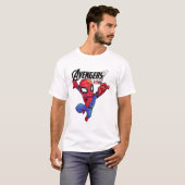 Spider-Man – Chibi Marvel Superhero Art Tシャツ (正面フル)