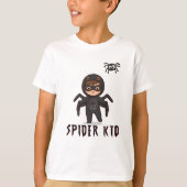 Spider Man Kid Cartoon | Cute Spidey on the Back Tシャツ (正面)