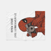 “Spider-Man Photo Camera Blanket フリースブランケット (正面(横))