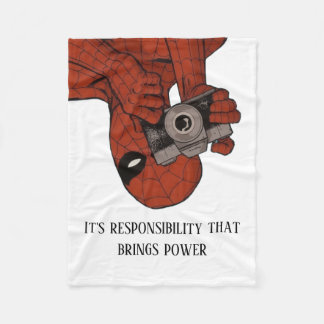 “Spider-Man Photo Camera Blanket フリースブランケット