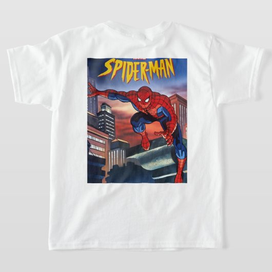 Spider Man T-Shirt For kids Tシャツ (レイダウン裏面)