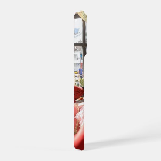 Spider-man takes a selfie with cute japanese maids iPhoneケース (右側面)