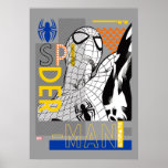 Spider-Man Ultimate Bauhaus Collage ポスター<br><div class="desc">Spider-Man | Check out this Bauhaus geometric inspired collage featuring Spider-Man!</div>