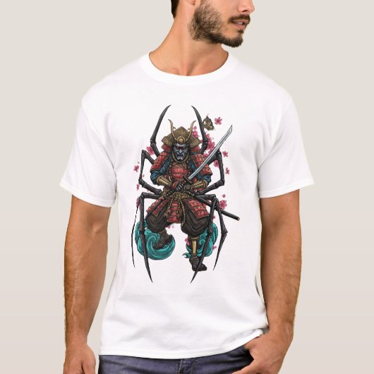 Spider Samurai Warrior t-shirt Tシャツ (正面)