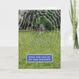 Spider Webおもしろいくもの巣デザイナ誕生日カード カード