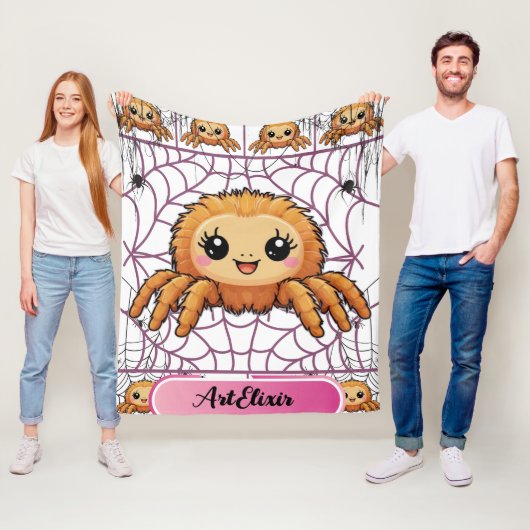 Spider Webかわいいプリント フリースブランケット (インサイチュ)