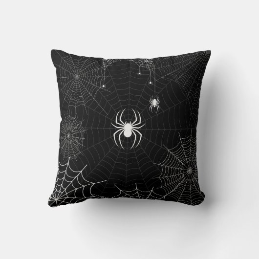 Spider Webハッピーハローウィンファミリパーソナライズされた クッション (裏面)