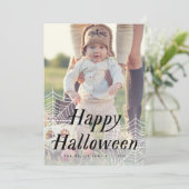 Spider Webハッピーハローウィンフォトカード サンキューカード (スタンド正面)