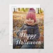 Spider Webハッピーハローウィン写真カード 案内ポストカード (正面/裏面)