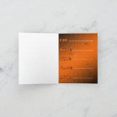 Spider Webパーティの招待状カード 招待状 (内部)