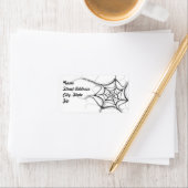 Spider Webフラクタル背景アドレスステッカー ラベル (インサイチュ)