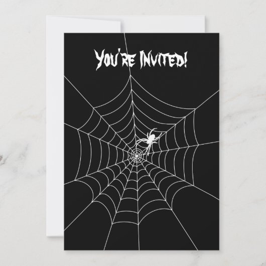 Spider Web招待状- 空白の 招待状 (正面)