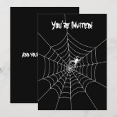 Spider Web招待状- 空白の 招待状 (正面/裏面)