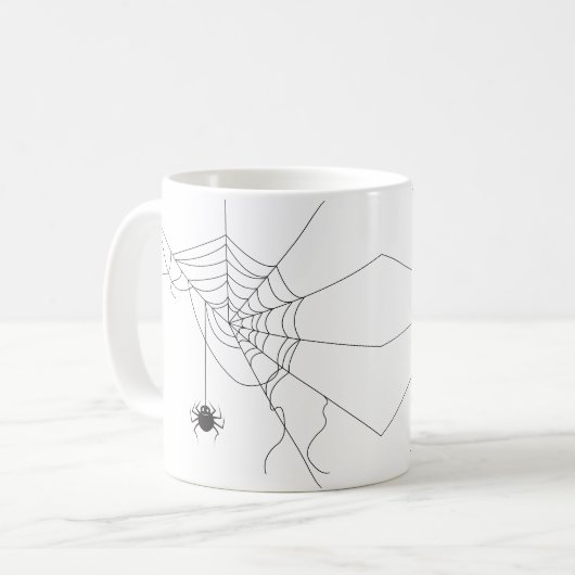 spider web コーヒーマグカップ (正面左)