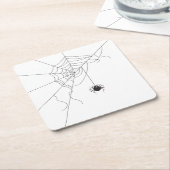 spider web スクエアペーパーコースター (アングル)