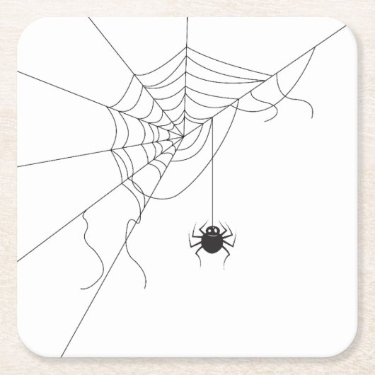 spider web スクエアペーパーコースター (正面)