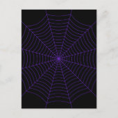 Spider web black purple Halloween pattern ポストカード (正面)