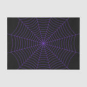 Spider web black purple Halloween pattern 薄葉紙 (正面)