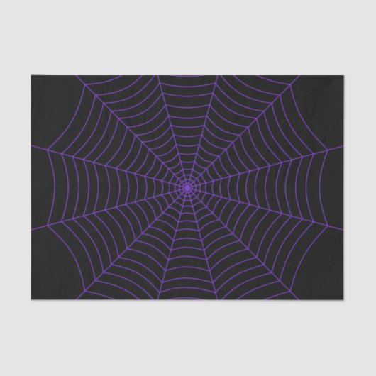 Spider web black purple Halloween pattern 薄葉紙 (正面)