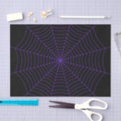 Spider web black purple Halloween pattern 薄葉紙 (クラフト)
