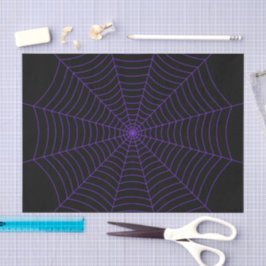 Spider web black purple Halloween pattern 薄葉紙