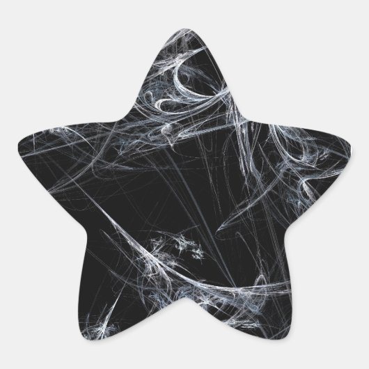 Spider Web Fractal背景の星印 星シール (正面)