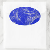 Spider Web Fractal背景オーバルステッカー 楕円形シール (バッグ)