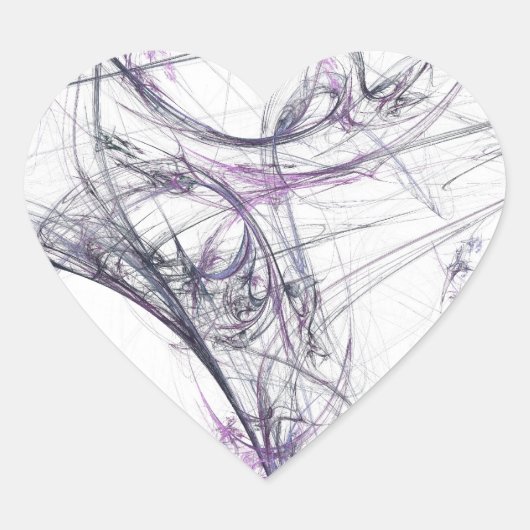 Spider Web Fractal背景ハートシール ハートシール (正面)