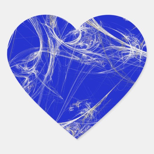 Spider Web Fractal背景ハートシール ハートシール (正面)