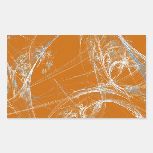 Spider Web Fractal Background Rectangleステッカー 長方形シール (正面)