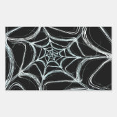 Spider Web Fractal Background Rectangleステッカー 長方形シール (正面)