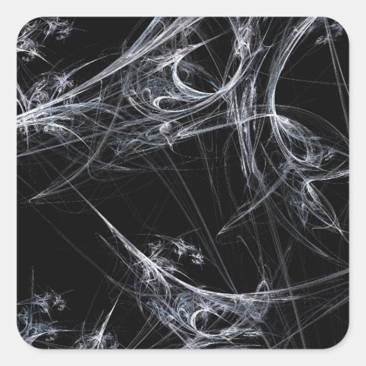 Spider Web Fractal Background Squareステッカー スクエアシール (正面)