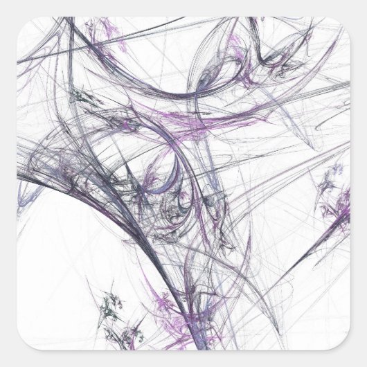 Spider Web Fractal Background Squareステッカー スクエアシール (正面)