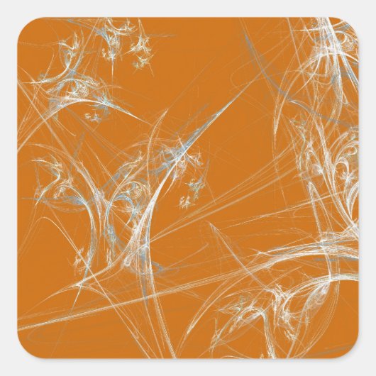 Spider Web Fractal Background Squareステッカー スクエアシール (正面)