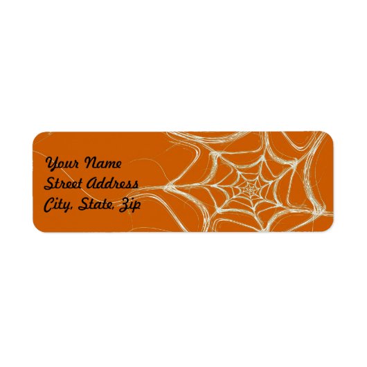 Spider Web Framework背景差出人住所シール ラベル (正面)