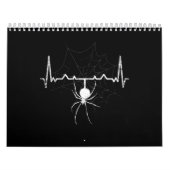 Spider Web Heartbeat Cobweb Spider Gift カレンダー (カバー)