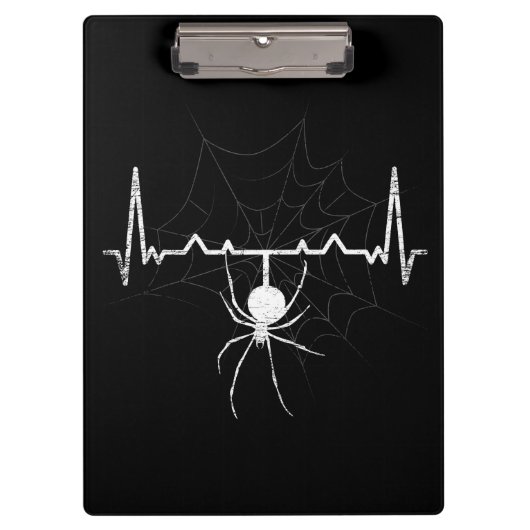 Spider Web Heartbeat Cobweb Spider Gift クリップボード (正面)