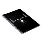 Spider Web Heartbeat Cobweb Spider Gift ノートブック (右側)