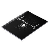 Spider Web Heartbeat Cobweb Spider Gift ノートブック (左側)