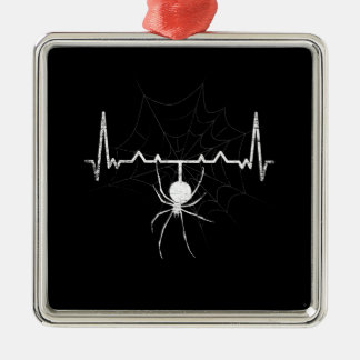 Spider Web Heartbeat Cobweb Spider Gift メタルオーナメント