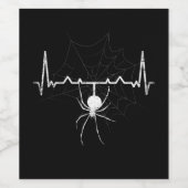 Spider Web Heartbeat Cobweb Spider Gift ワインラベル (シングルラベル)