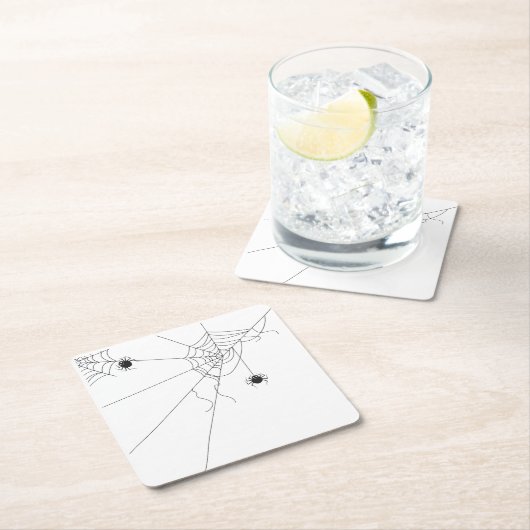 spider web net スクエアペーパーコースター (インサイチュ)