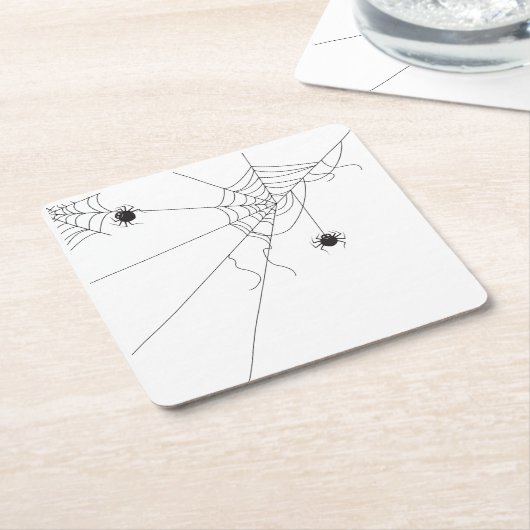 spider web net スクエアペーパーコースター (アングル)