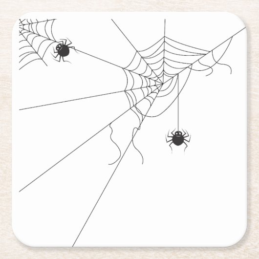 spider web net スクエアペーパーコースター (正面)