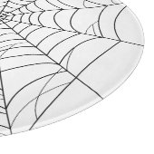 Spider Web Or Cobweb Minimal Line Art Halloween カッティングボード (角)