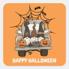 Spider Web Truckのハロウィーン格言 スクエアシール